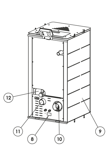 ПЕЛЕТНА КАМИНА С ВОДНА РИЗА - BURNIT CONCEPT 13 kW, 18 kW и 25 kW - СХЕМА 3
